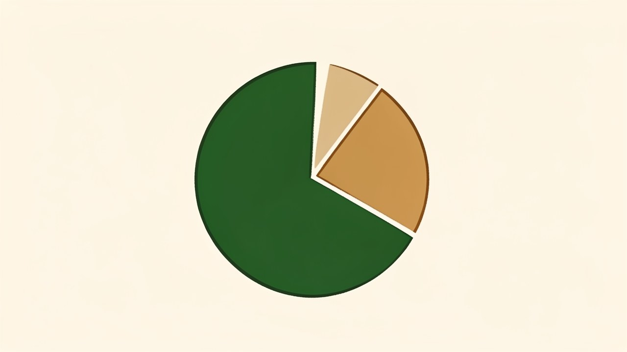 An illustration of a pie chart with a slice being separated, symbolizing the split between principal and interest.
